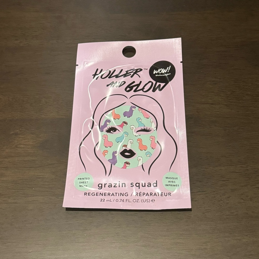 Holler And Glow Regenerating Mask Llama Print